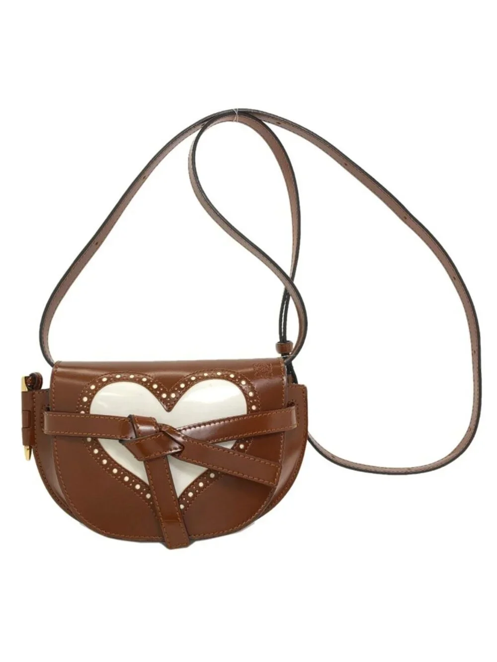 Loewe Gate Dual Mini Heart Motif Shoulder Bag Calf